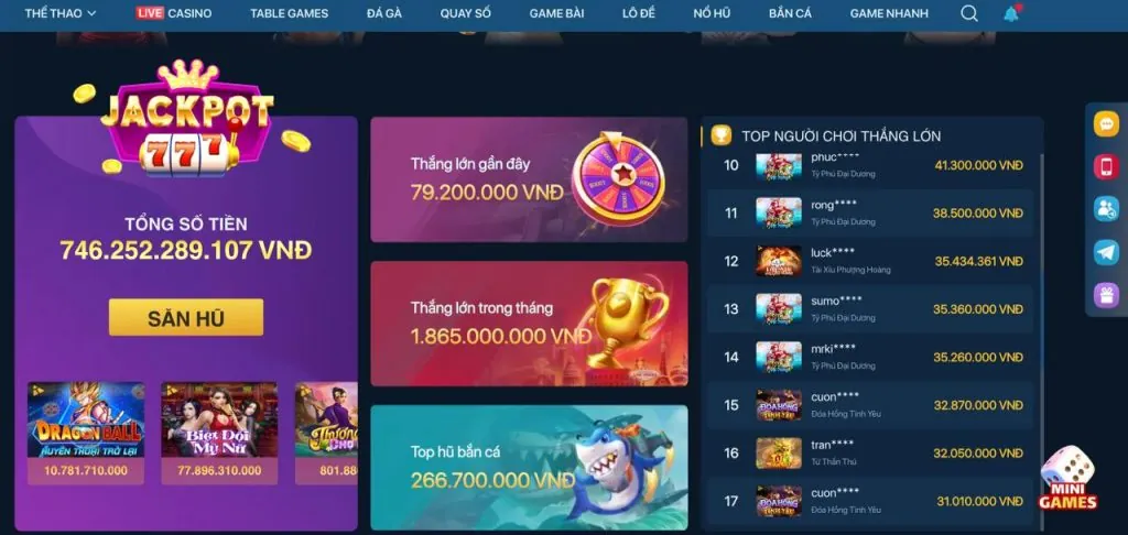 Trò chơi Nổ Hũ tại BETVND